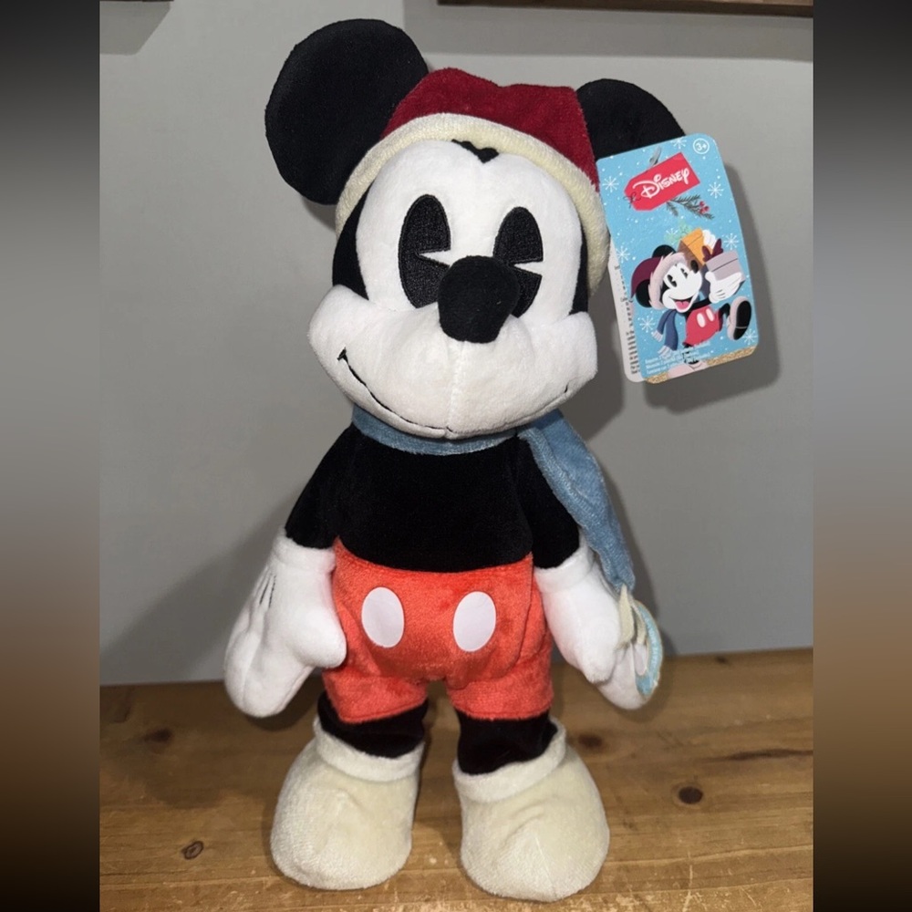 Disney Mickey Mouse 13 inch Dancing Musical Holiday Plush - Black, Red, White